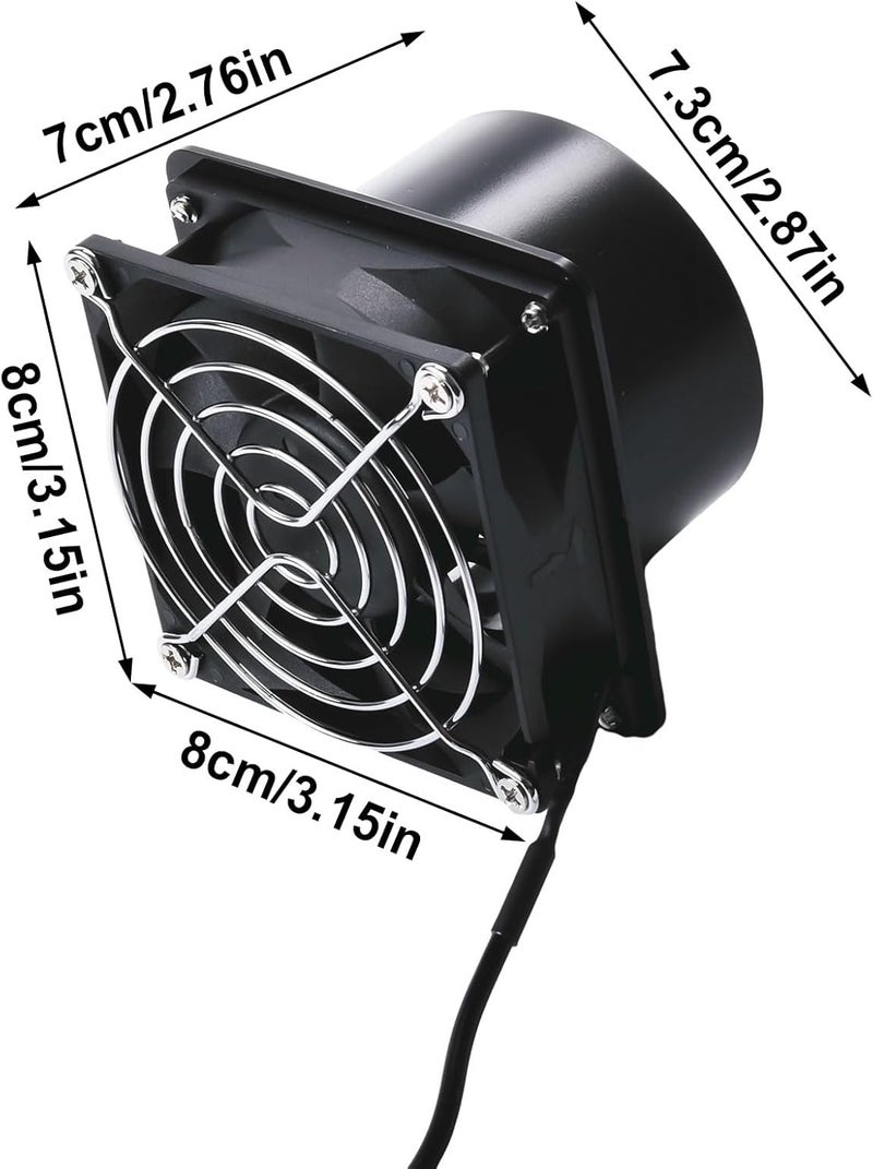Cloudpower Smoke Absorber Fume Extractor Fan USB Adjustable Speed Solder Pipe Duct Exhuast Fan with Pipe Tube Ventilation(Fan plus 3 m pipe) - Image 5